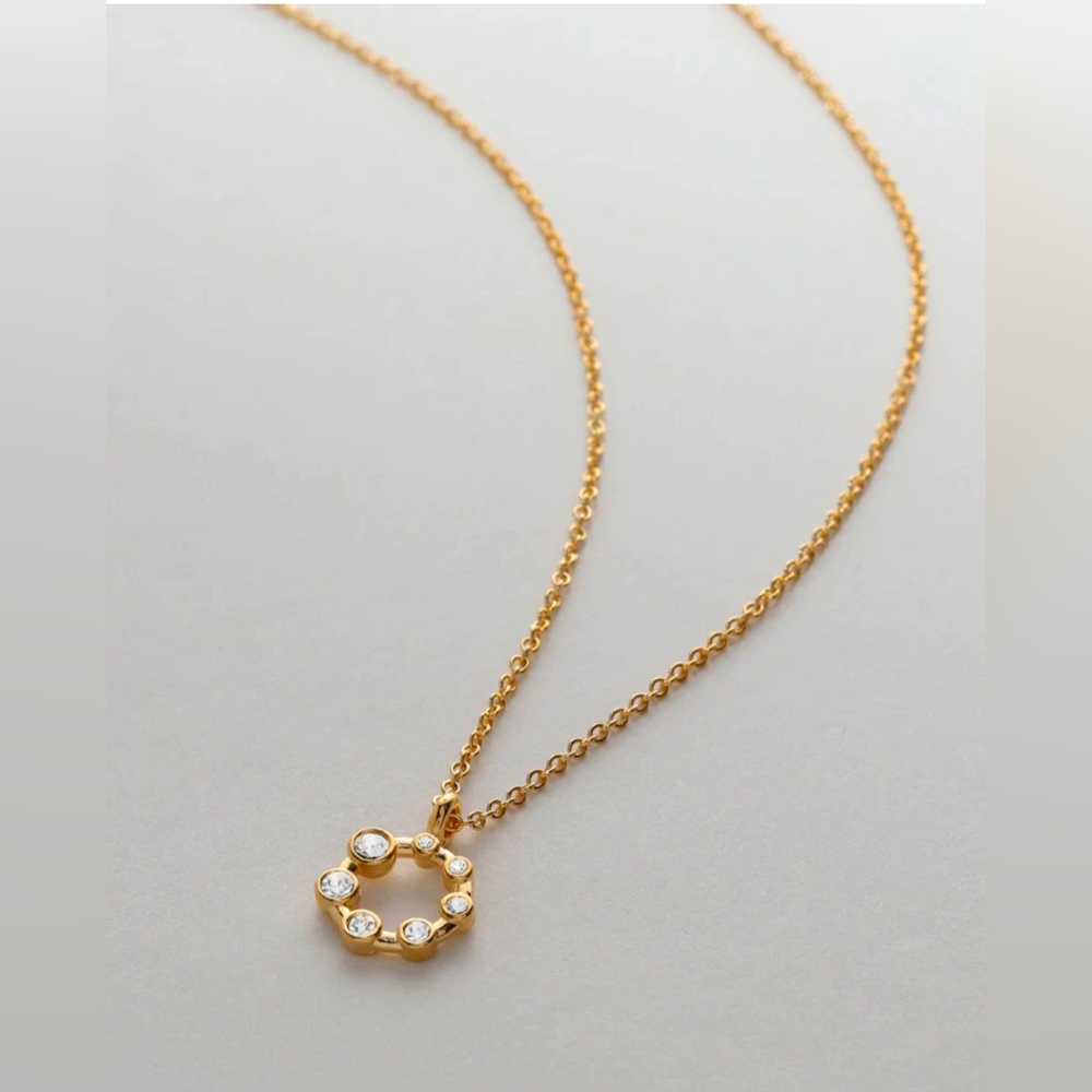 Bryan Anthonys Teacher Necklace is a 14K gold-plated, nickel-free piece.